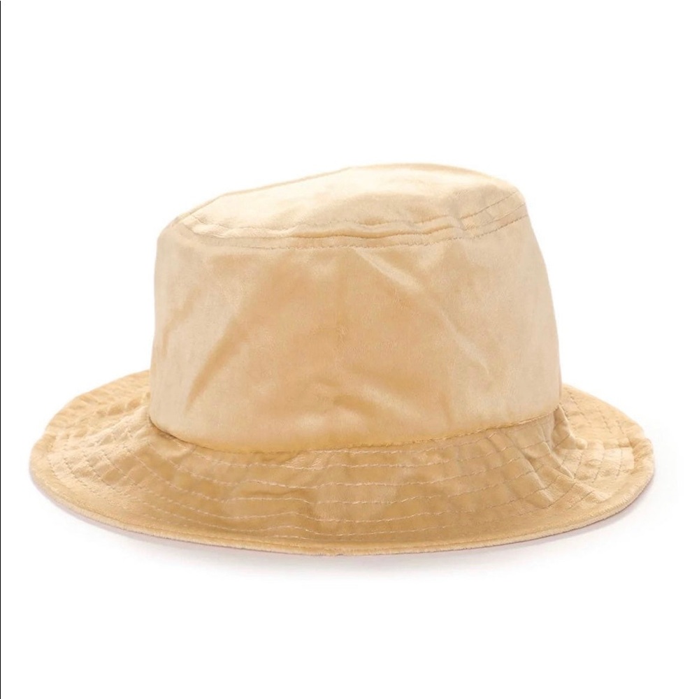 Nude Velvet Bucket Hat